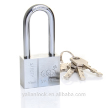 Long Shackle Square Chrome Mini Iron Padlock